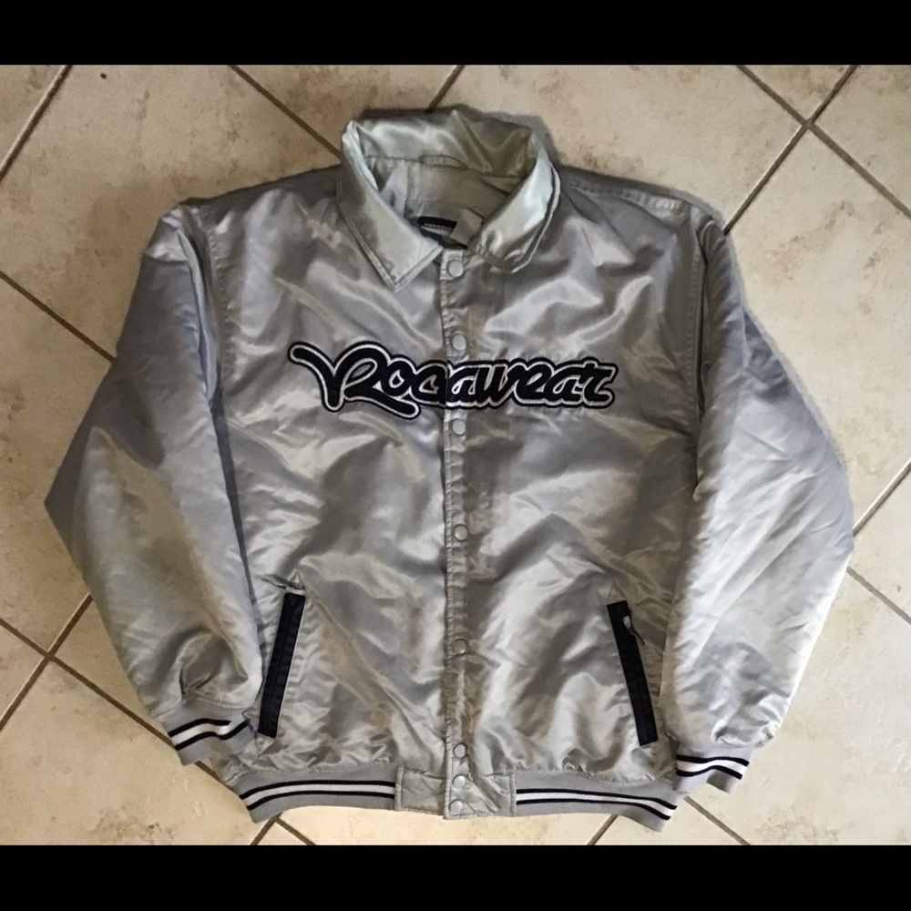 Rocawear varsity bomber jacket size LARGE